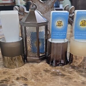 Bath & Body Works Metallic Candle Holders Set 4 Total.